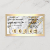 100 Lashesアフターケアロイヤリティカード20%オフ5パンチ 名刺 (裏面)