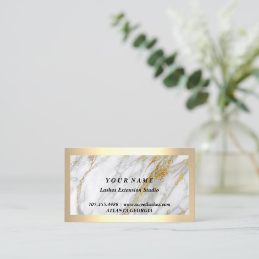 100 Lashesアフターケアロイヤリティカード20%オフ5パンチ 名刺 (スタンド正面)