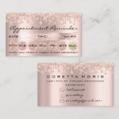 100 Lashesアポイントメントリマインダーバラクリスタルドライブ 名刺 (正面/裏面)