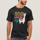 100 Llamazing Days Llama 100th Day Of School Teach Tシャツ (正面)