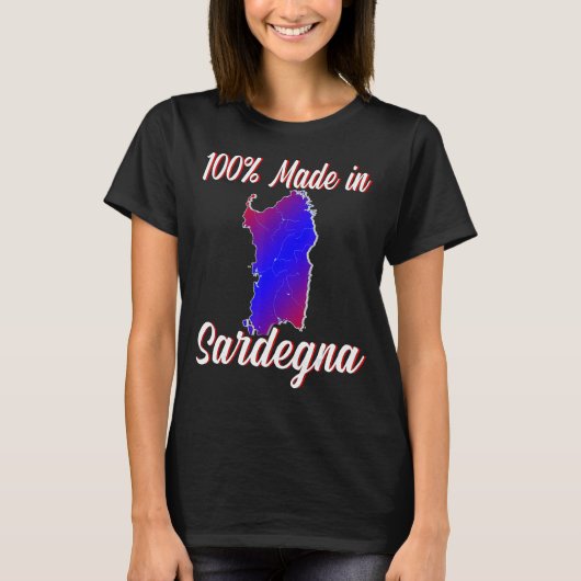 100 Made In Sardinia Italy 100 Percent Sar Tシャツ (正面)
