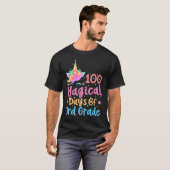 100 Magical Days of 3rd Grade School Unicorn Teach Tシャツ (正面フル)