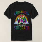 100 Magical Days Of 5th Grade Unicorn Tシャツ (デザイン正面)