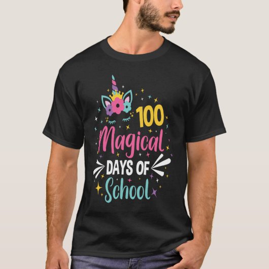 100 Magical Days Of School 100th Day of School Tシャツ (正面)
