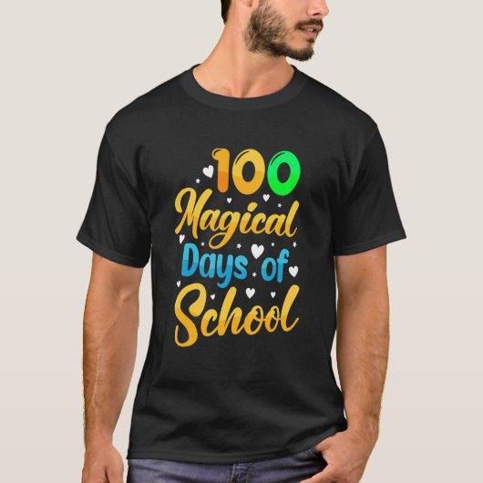 100 Magical Days Of School  Student Teacher 1 Tシャツ (正面)