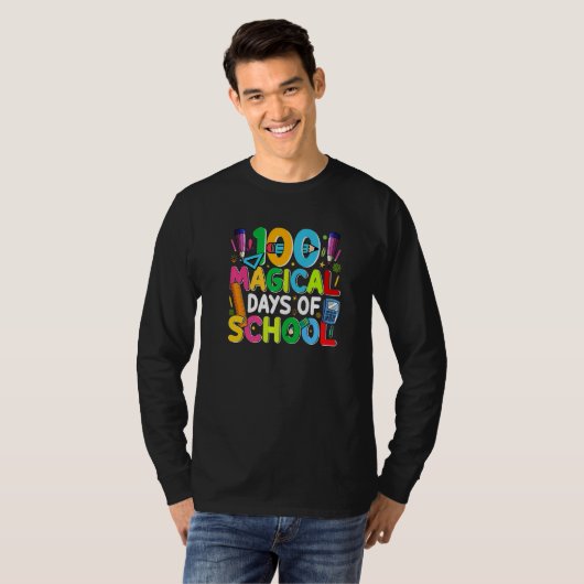 100 Magical Days Of School  Student Teacher Tシャツ (正面フル)