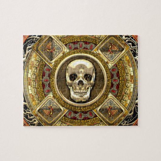 [100] Mictlantecuhtli -死のアステカな神 ジグソーパズル (横)