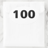 100 Milerオーバルステッカー 楕円形シール (バッグ)