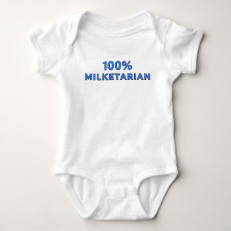 100% Milketarian - Blue ベビーボディスーツ