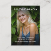 100 Modern Funeral Memorial Photo Prayer Cards 名刺 (正面)
