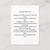 100 Modern Funeral Memorial Photo Prayer Cards 名刺 (裏面)