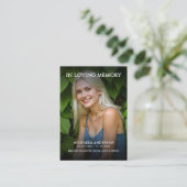 100 Modern Funeral Memorial Photo Prayer Cards 名刺 (スタンド正面)