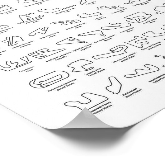 100 of the Worlds Best Racetracks ポスター (角)