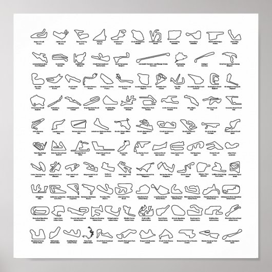 100 of the Worlds Best Racetracks ポスター (正面)