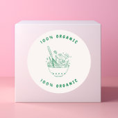 100% Organic Baking Flowers ラウンドシール