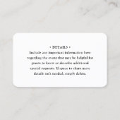 100 Pack QRコードRSVPおよび詳細のエンクロー結婚ジャ 名刺 (裏面)