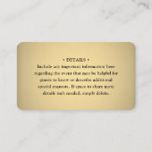 100 Pack Scan Me QR RSVPゴールドフォイルフェイクエンクロージャ 名刺 (裏面)