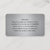 100 Pack Scan Me QR RSVPブラックとシルバー結婚ズ 名刺 (裏面)