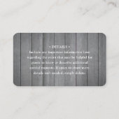 100 Pack Scan Me QR RSVP灰色の木製エンクローフェイクジャ 名刺 (裏面)