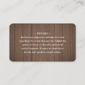 100 Pack Scan Me QR RSVP茶色の木製エンクローフェイクジャ 名刺 (裏面)