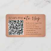 100 Pack Scan Me QR RSVP銅線エンクローフェイクジャ 名刺 (正面)