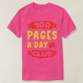 100 Pages A Day Club Avid Reader Tシャツ (デザイン正面)
