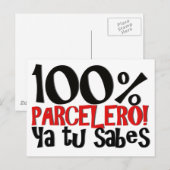 100% Parcelero, ya tu sabes ポストカード (正面/裏面)