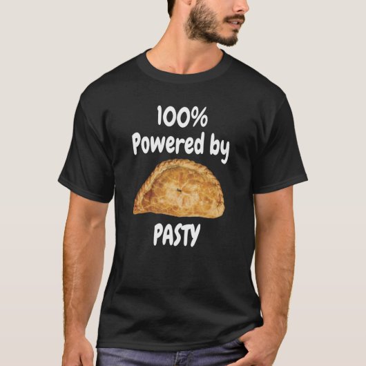 100 percent powered by PASTY Cornwall Cornish Tシャツ (正面)