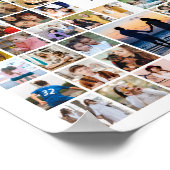100 Pictures Photo Collage Personalized Gift ポスター (角)