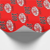 100% pipe%の100th誕生日で完全さに老化させて下さい ラッピングペーパー (角)