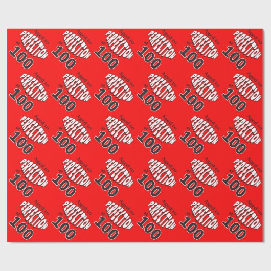 100% pipe%の100th誕生日で完全さに老化させて下さい ラッピングペーパー (フラット)