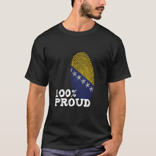 100 Proud Bosnia Herzegovina flag for Proud Bosnia Tシャツ (正面)
