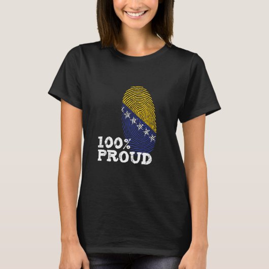 100 Proud Bosnia Herzegovina flag for Proud Bosnia Tシャツ (正面)