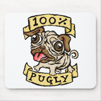 100% Pugly マウスパッド