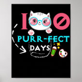 100 PurrFect Days Cute Cat Student School ポスター (正面)