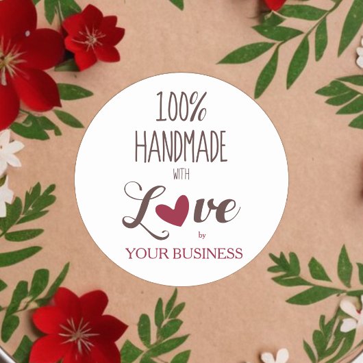 100% Quote Craft Articles Handmade ラウンドシール