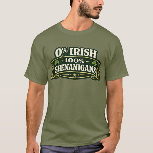 100% Shenanigans - St Patrick's Day Tシャツ (正面)