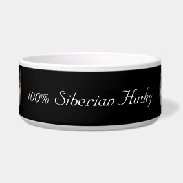 100% Siberian Husky Huskybild ボウル