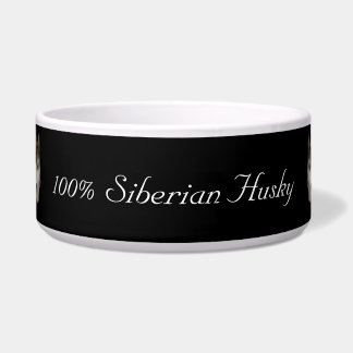 100% Siberian Husky Huskybild ボウル