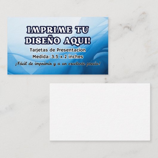 100 Tarjetas de Presentacion Imprimir 名刺 (正面/裏面)