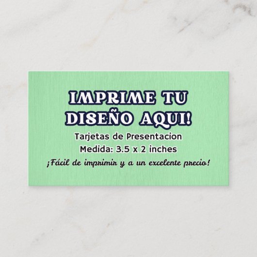 100 Tarjetas de Presentacion para negocio 名刺 (正面)