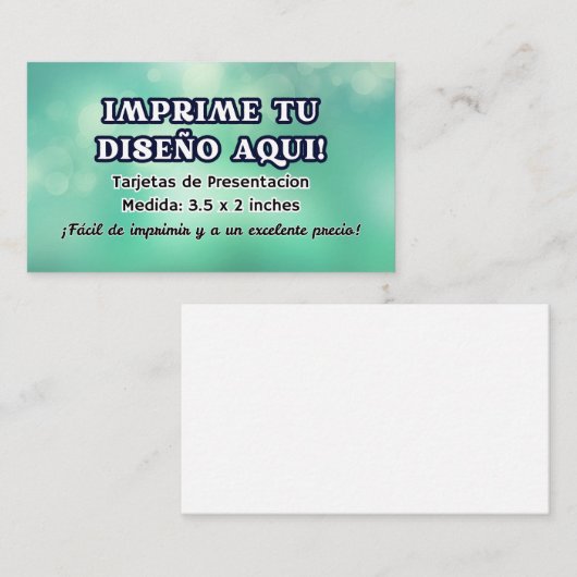 100 Tarjetas de Presentacion para negocio 名刺 (正面/裏面)