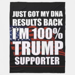 100% TRUMP SUPPORTER フリースブランケット