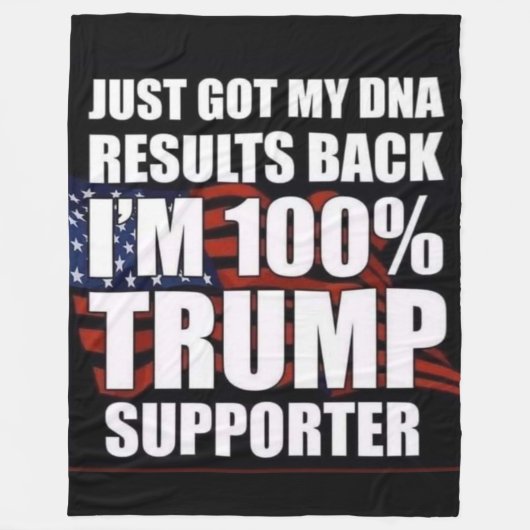 100% TRUMP SUPPORTER フリースブランケット (正面)