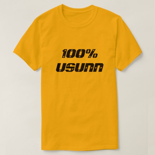 100% Usunn| 100% Unhealthy Tシャツ (デザイン正面)