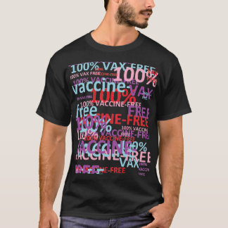 100% VACCINE-FREEのコラージュ Tシャツ
