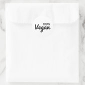 100% Vegan Oval Stickers ラウンドシール (バッグ)