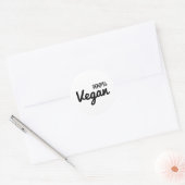 100% Vegan Oval Stickers ラウンドシール (封筒)
