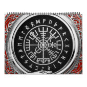 [100] Vegviser -バイキングシルバー魔法Runic Compass カレンダー (カバー)