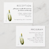 100 xのエンクロージャ結婚・詳細の旅程カード 名刺 (正面/裏面)